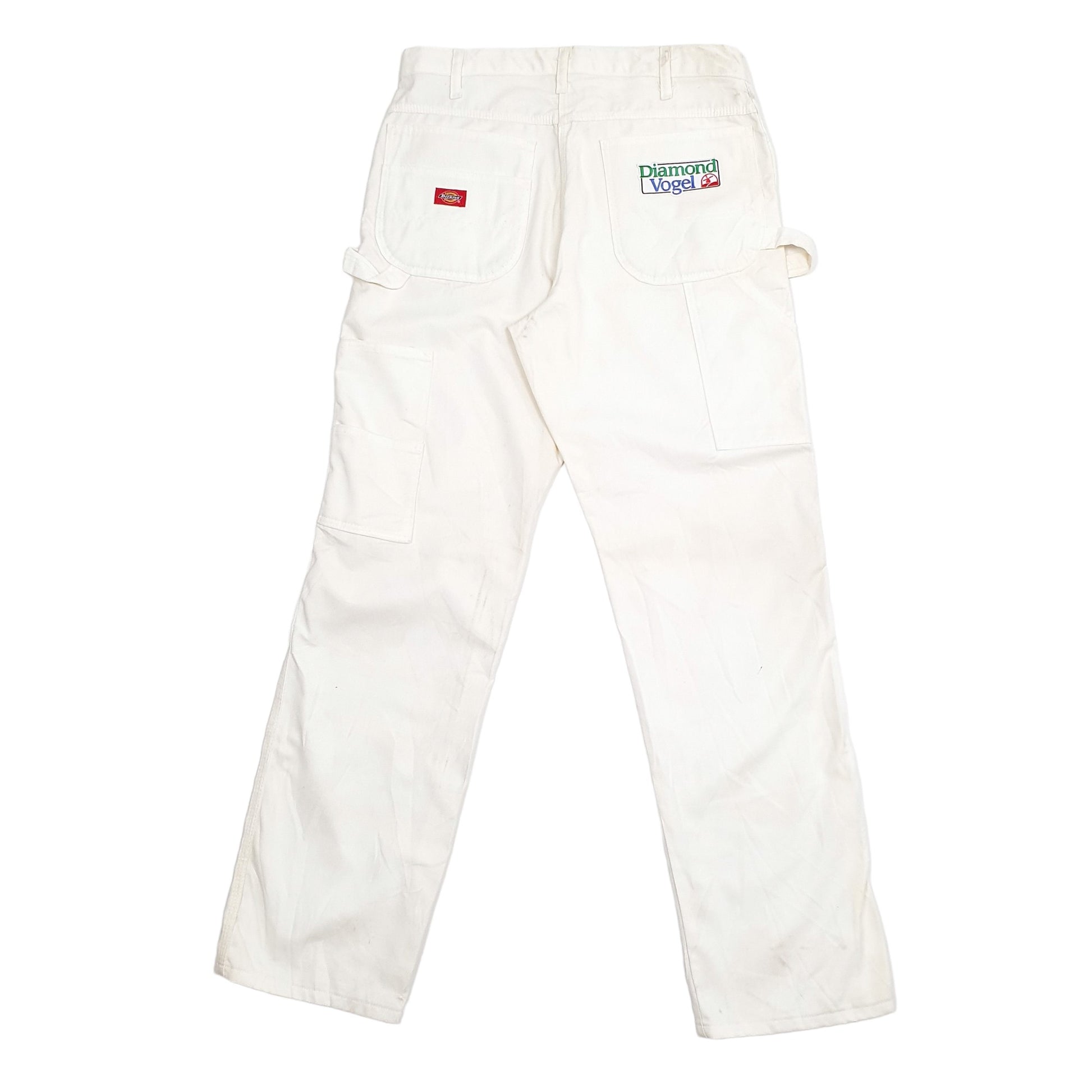 Mens White Dickies  Carpenter Trousers