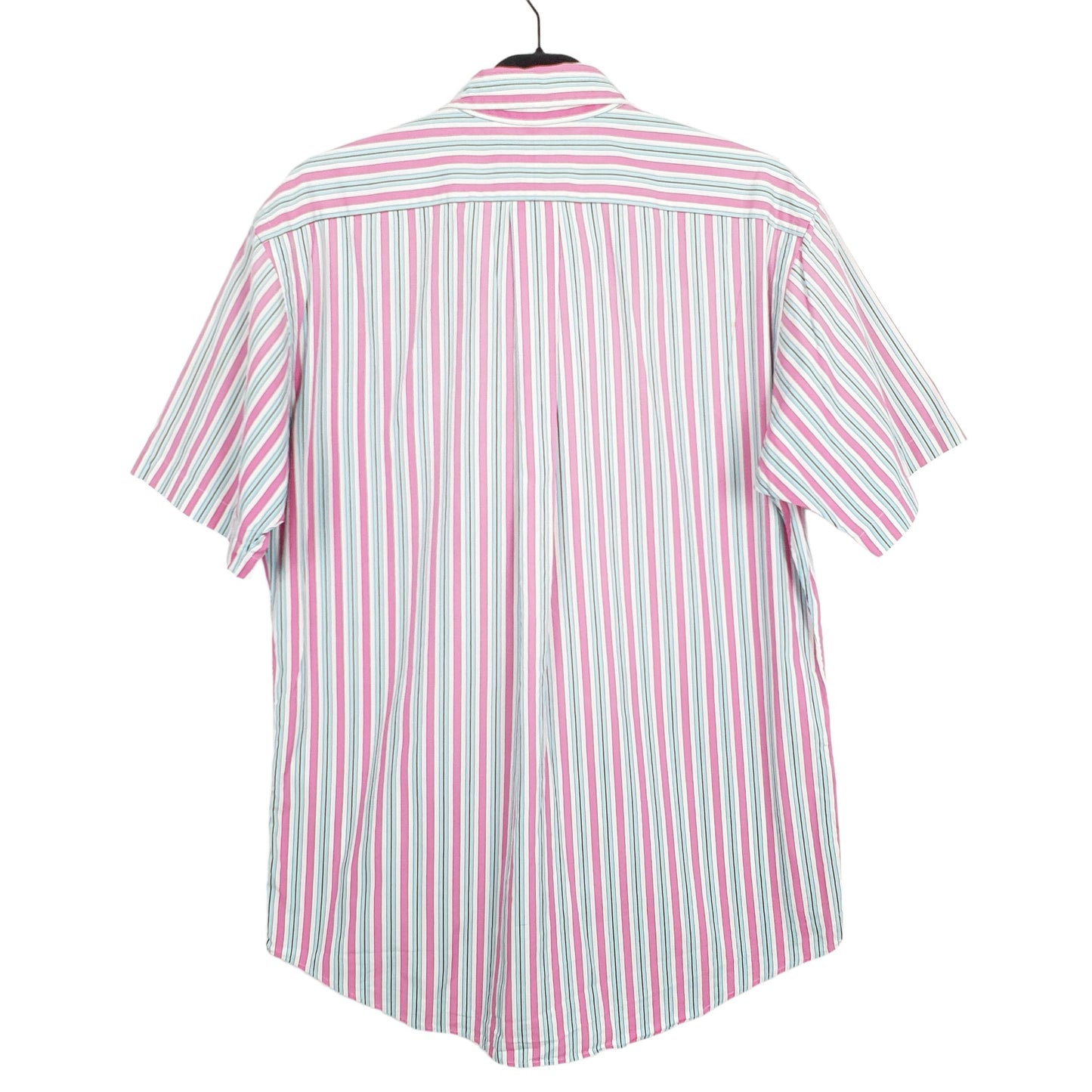 Ralph Lauren Short Sleeve Custom Fit Pinstripe Shirt Blue