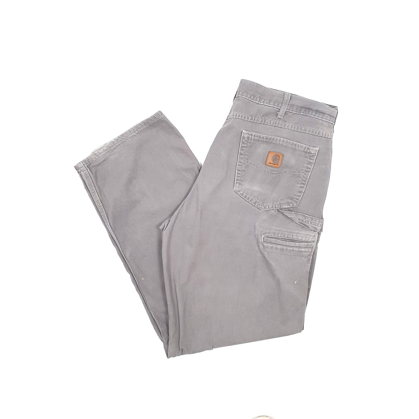 Mens Carhartt Grey Carpenter Trousers W36 L32 Grey