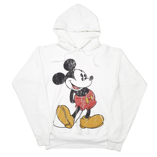 Mens White Disney Mickey Mouse Hanes Disneyland Hoodie Jumper