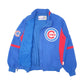 Mens Blue Majestic MLB Baseball Chicago Cubs Varsity Bomber Jacket Coat