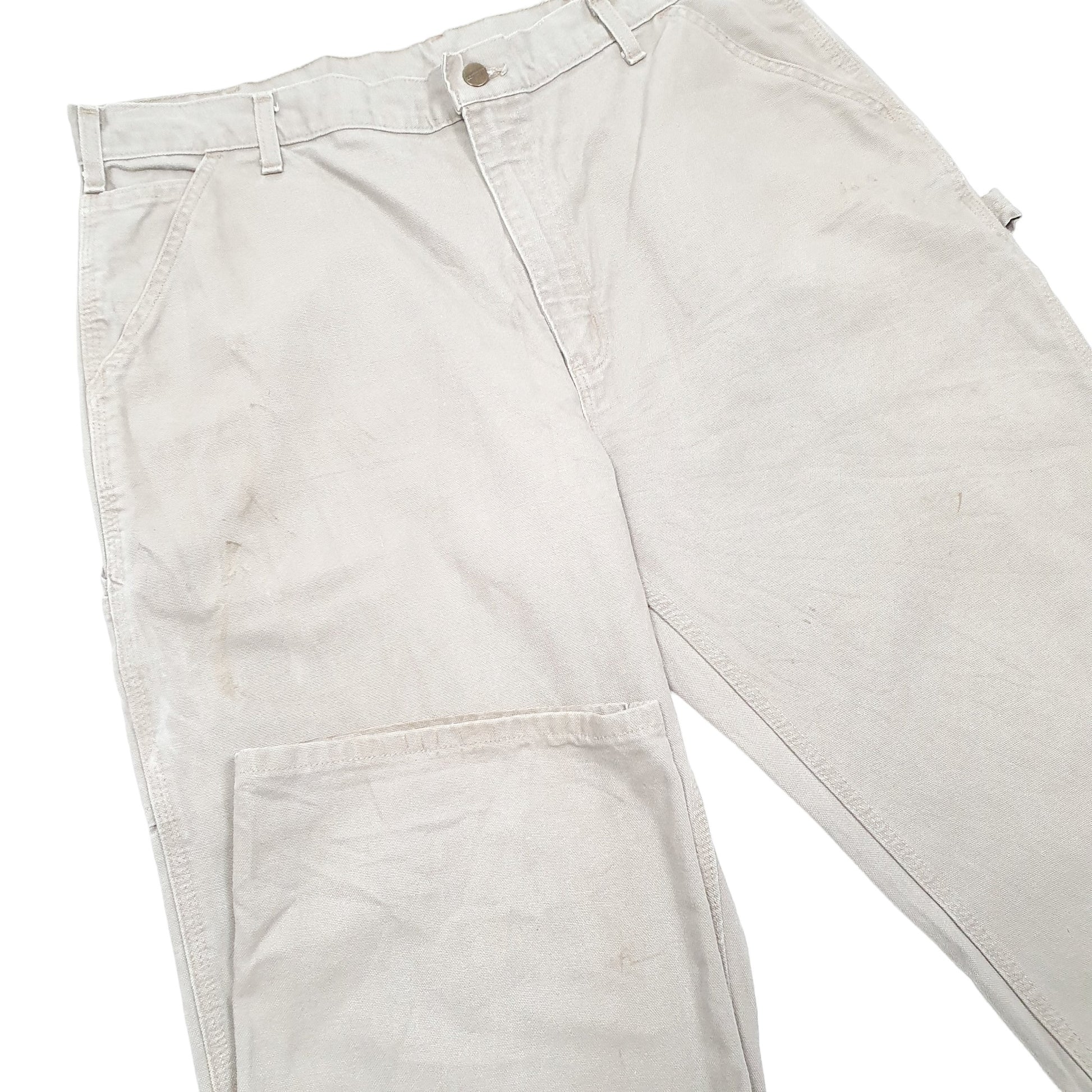 Mens Beige Carhartt  Carpenter Trousers
