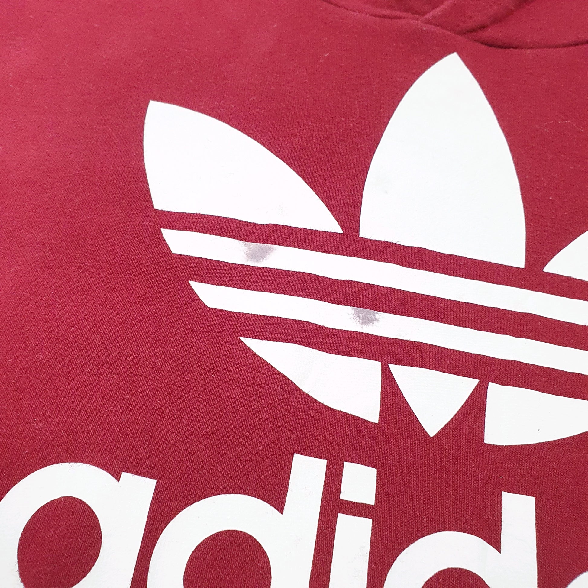 Womens Burgundy Adidas  Hoodie Jumper