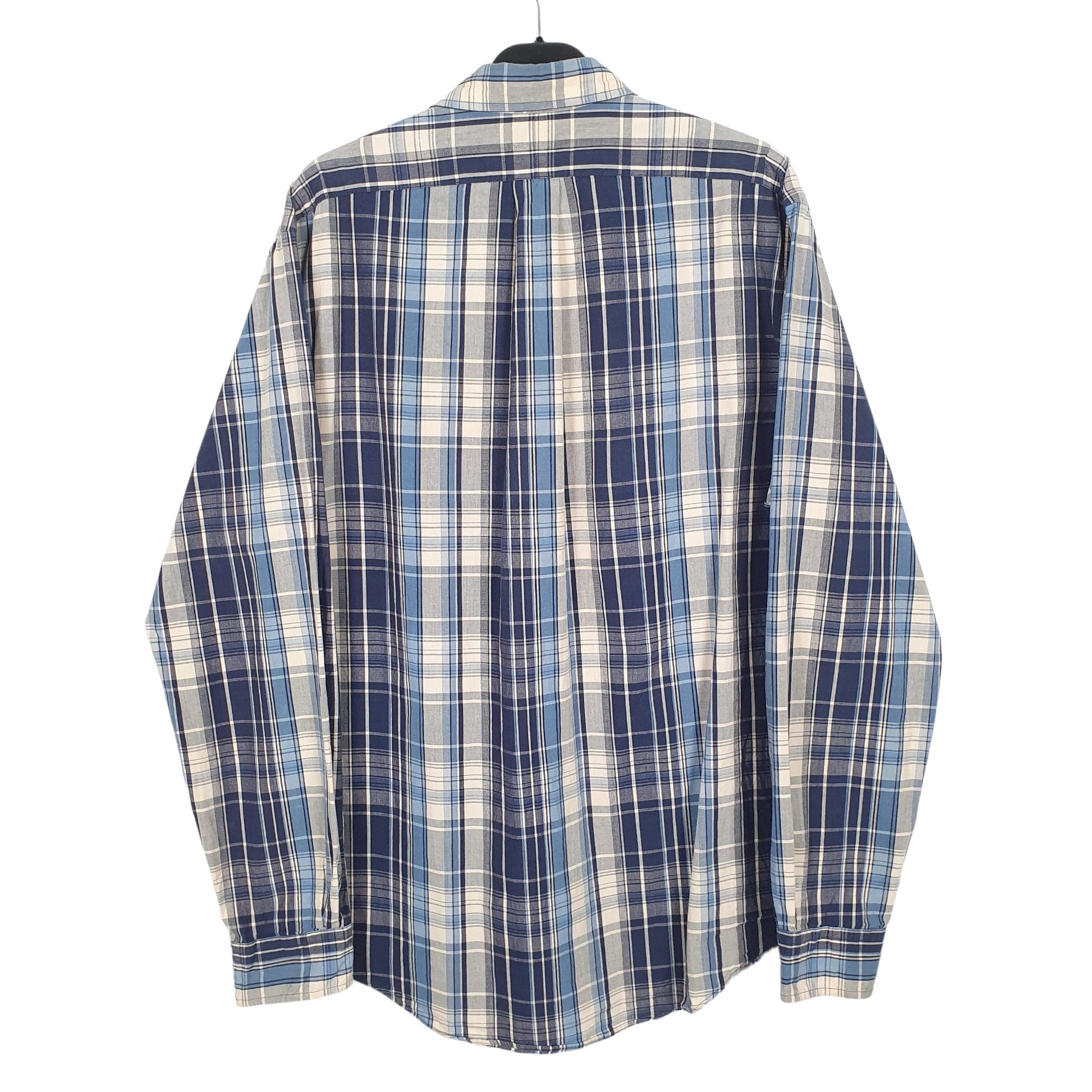 Ralph Lauren Long Sleeve Custom Fit Check Shirt Blue
