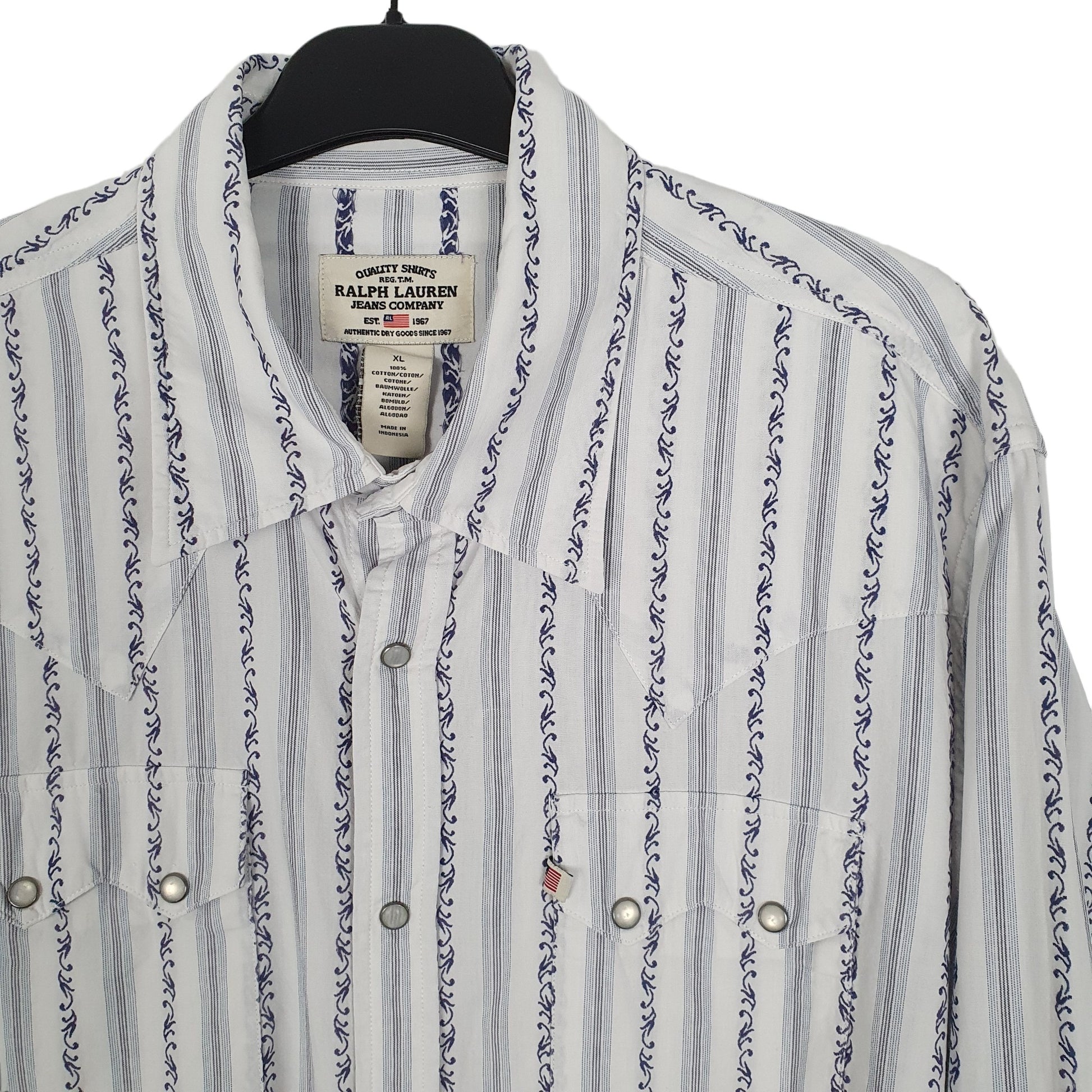 Ralph Lauren Long Sleeve Regular Fit Striped Shirt White