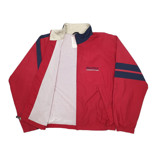 Mens Nautica Competition Spellout Windbreaker Red