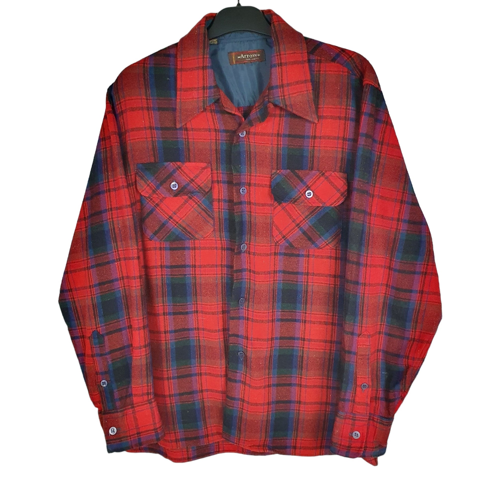 Arrow Flannel Shacket Long Sleeve Regular Fit Check Shirt Red