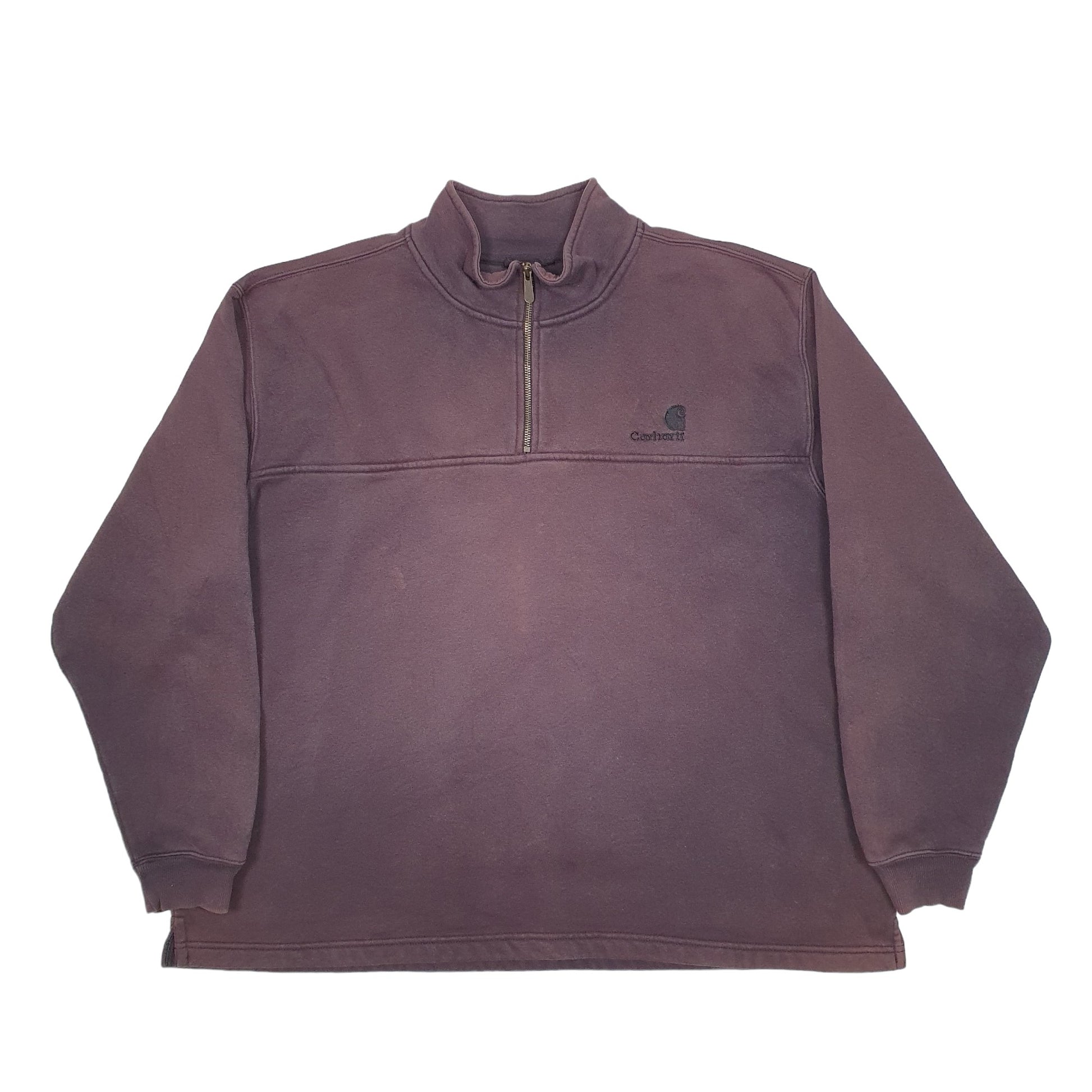 Mens Black Carhartt Quarter Zip Full Zip Jumper