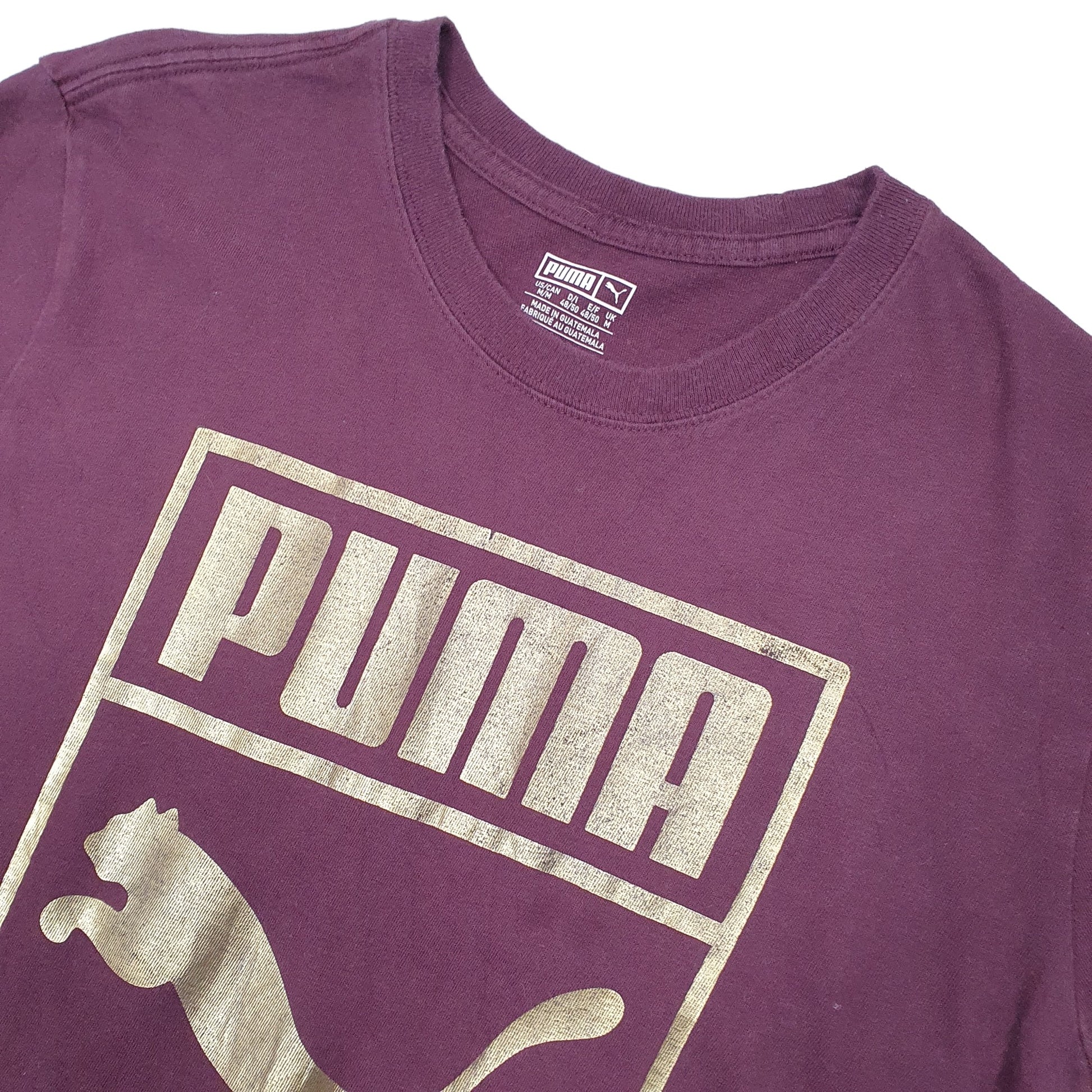 Puma Short Sleeve T Shirt Burgundy