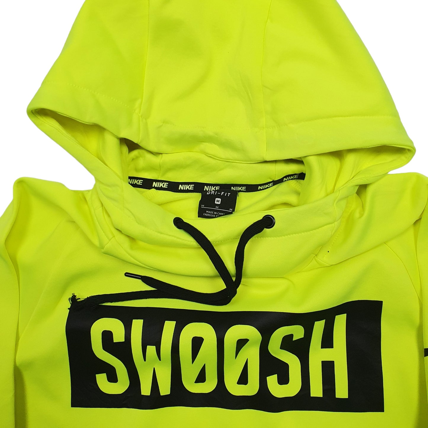 Mens Yellow Nike Dri Fit Active Running Hoodie Jumper