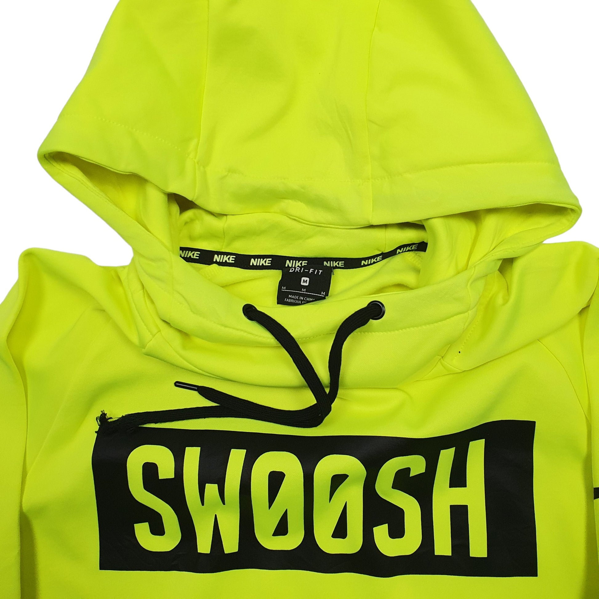 Mens Yellow Nike Dri Fit Active Running Hoodie Jumper