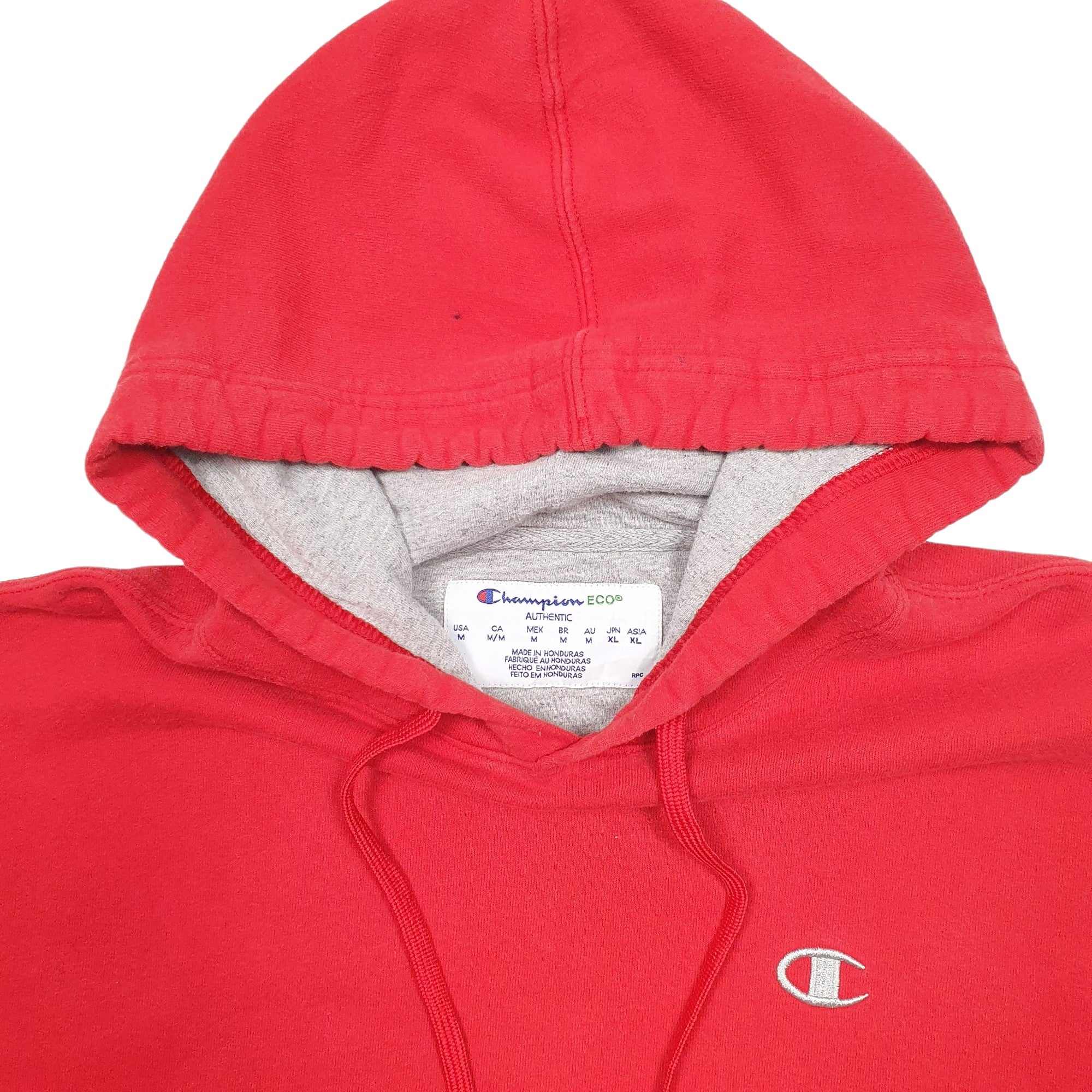 Mens red champion hot sale hoodie