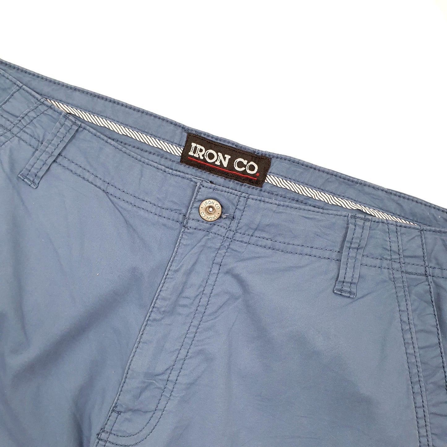 Iron Co Blue Cargo Workwear Shorts W36