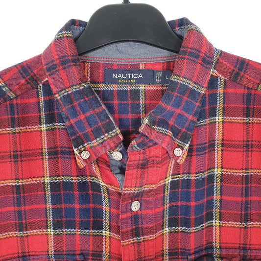 Tommy Hilfiger Flannel Overshirt Long Sleeve Regular Fit Check Shirt Red