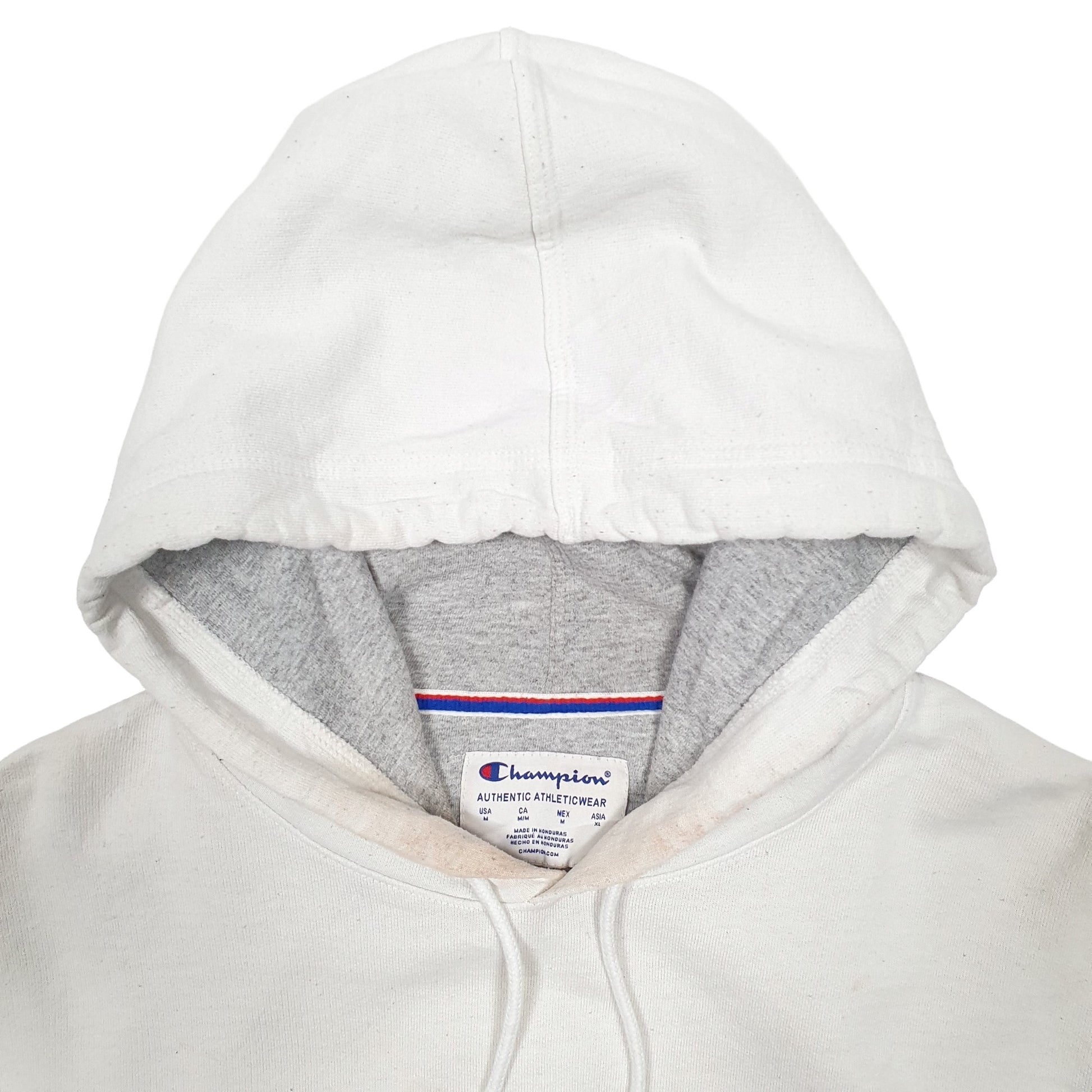 Mens White Champion  Hoodie Jumper