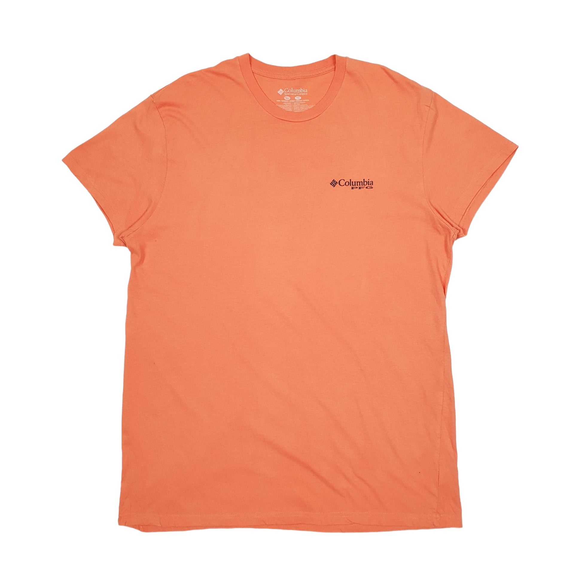 Mens Orange Columbia Sportswear  Short Sleeve T Shirt