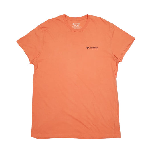 Mens Orange Columbia Sportswear  Short Sleeve T Shirt