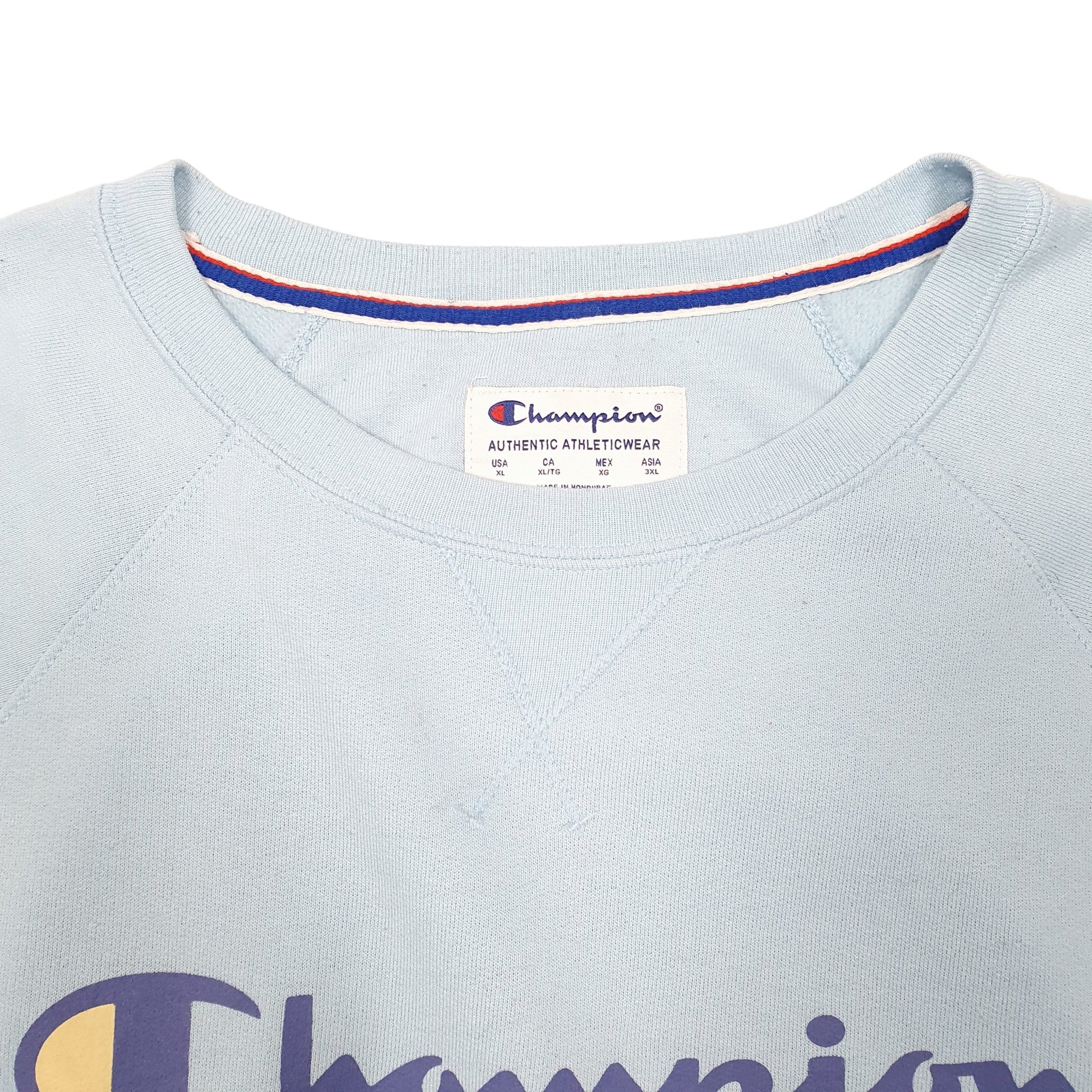 Mens Blue Champion  Crewneck Jumper