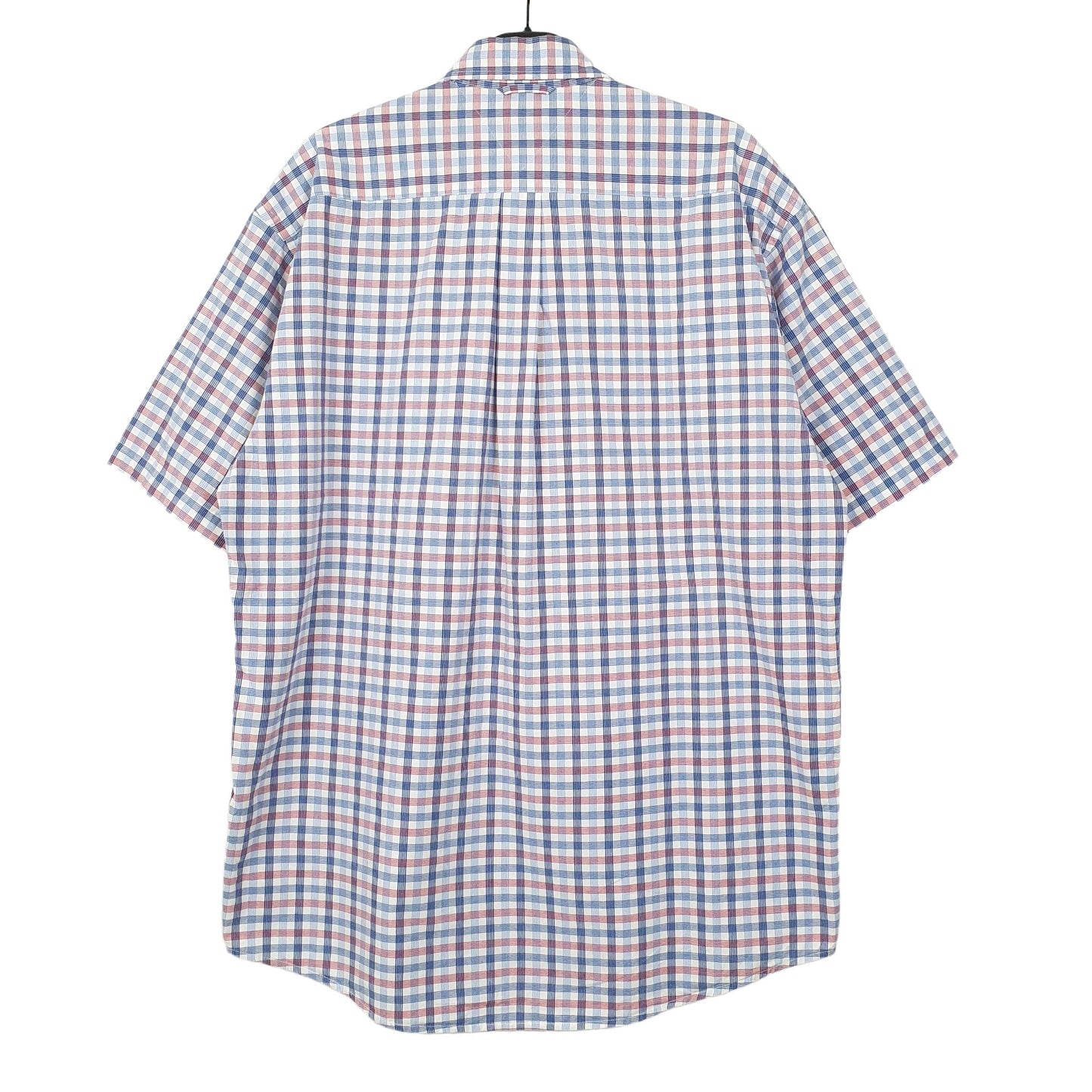 Tommy Hilfiger Short Sleeve Regular Fit Check Shirt Blue