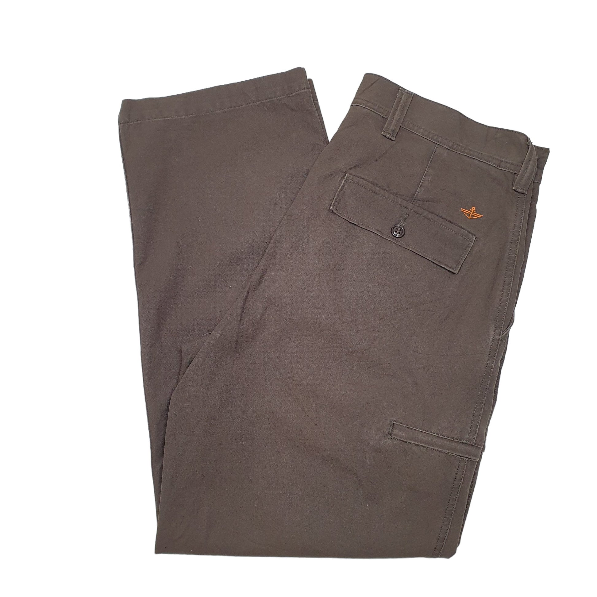 Mens Brown Dockers Combat Pants Cargo Trousers