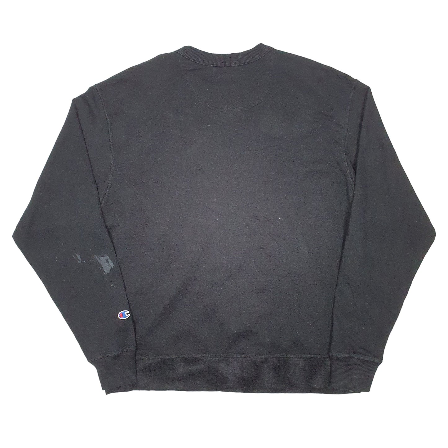 Mens Black Champion  Crewneck Jumper