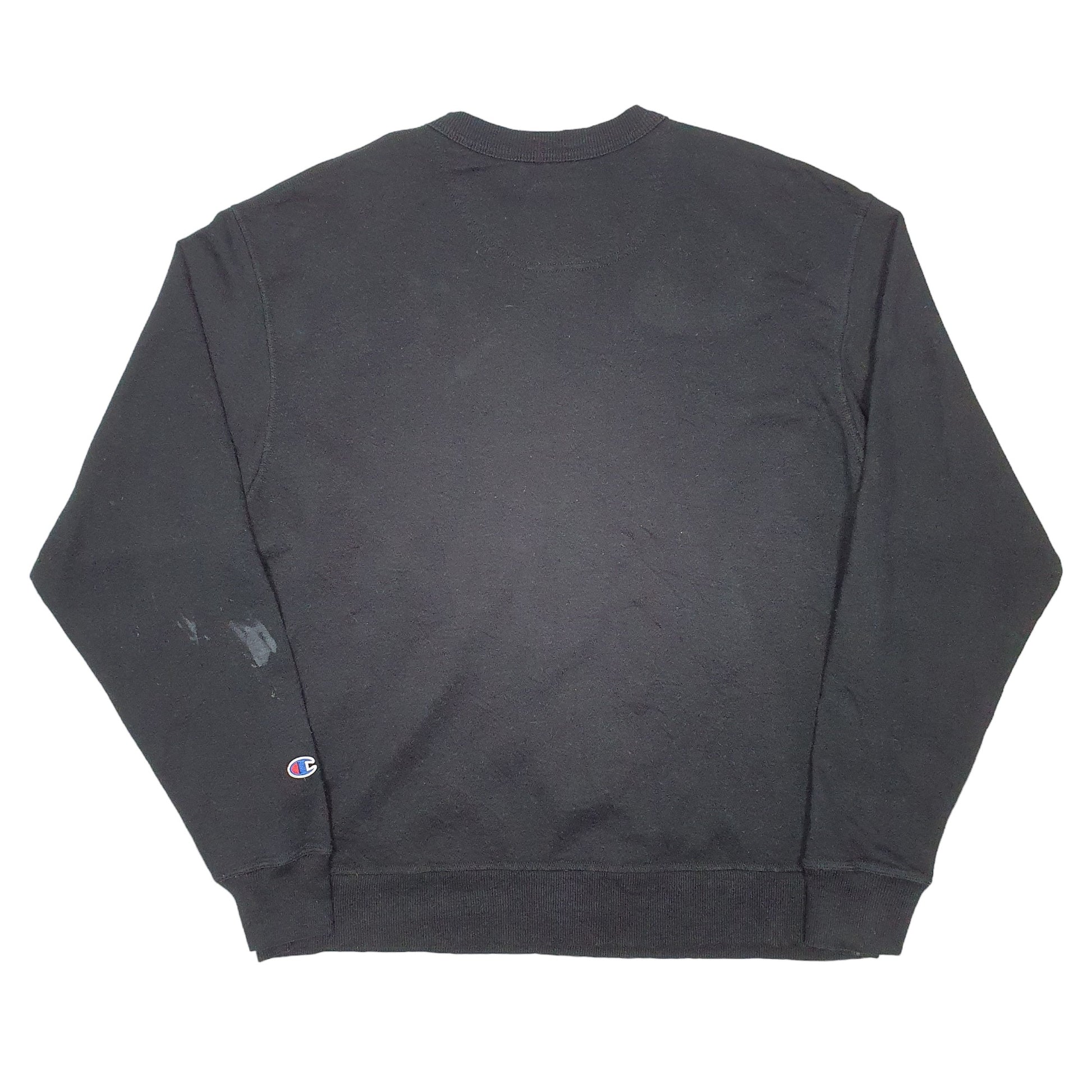 Mens Black Champion  Crewneck Jumper