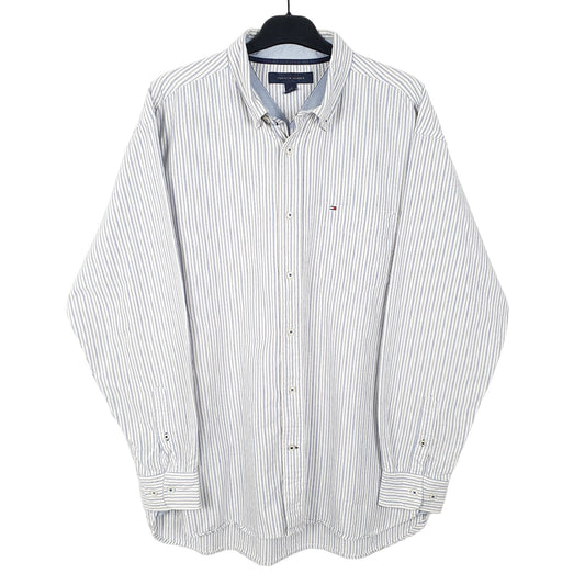 Tommy Hilfiger Long Sleeve Regular Fit Striped Shirt White