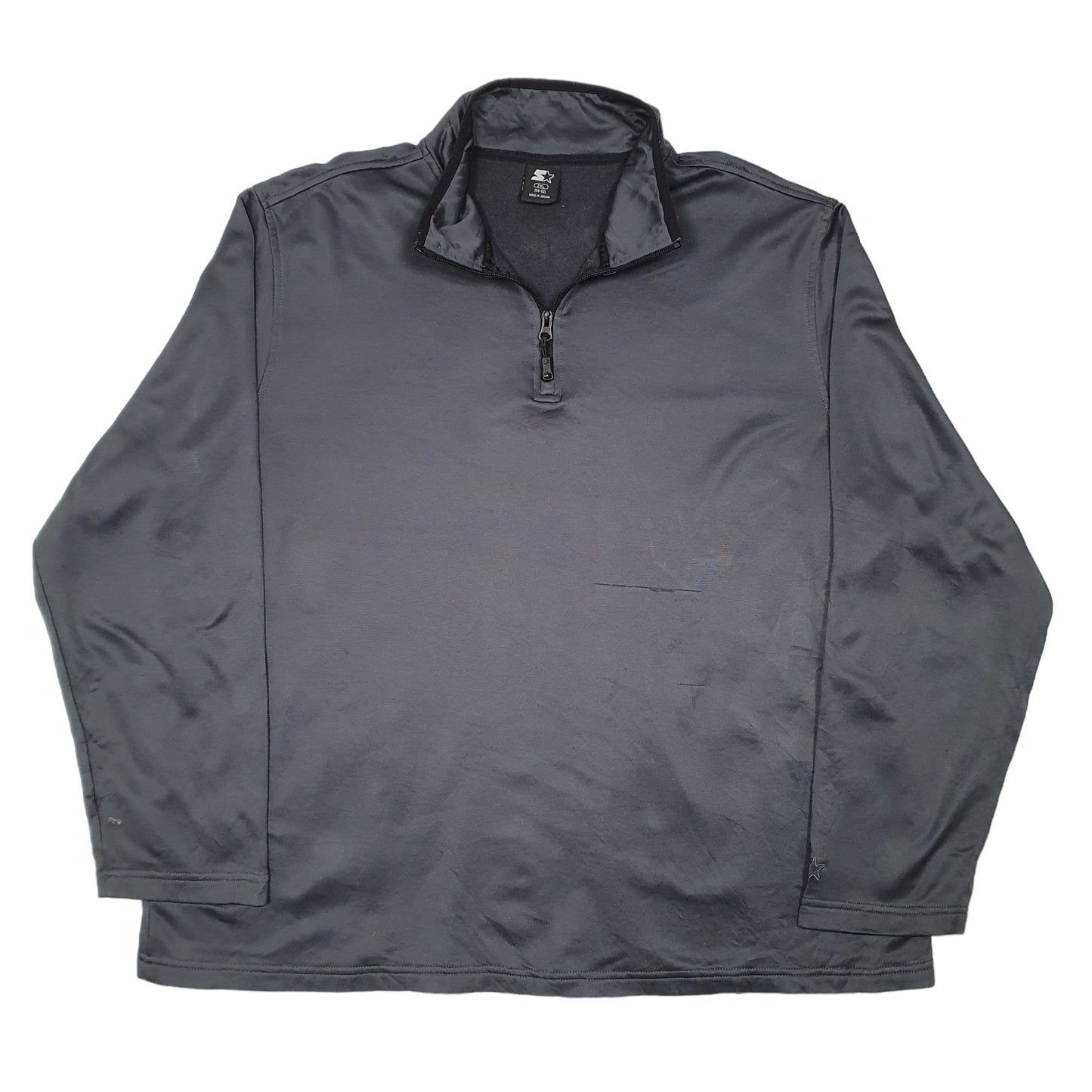 Mens Grey Starter Active Quarter Zip Jumper