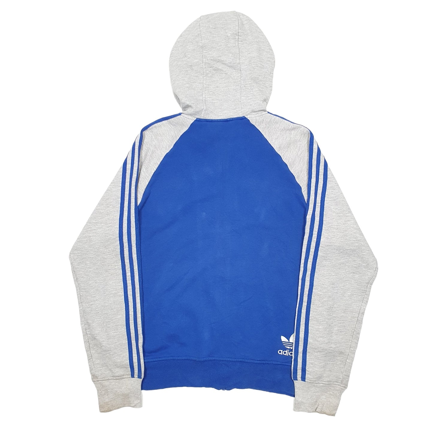 Mens Blue Adidas Spellout Full Zip Jumper