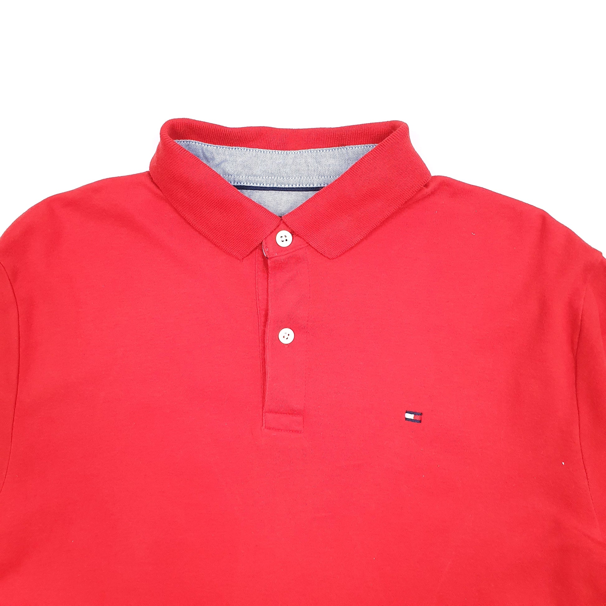 Mens Red Tommy Hilfiger  Short Sleeve Polo Shirt