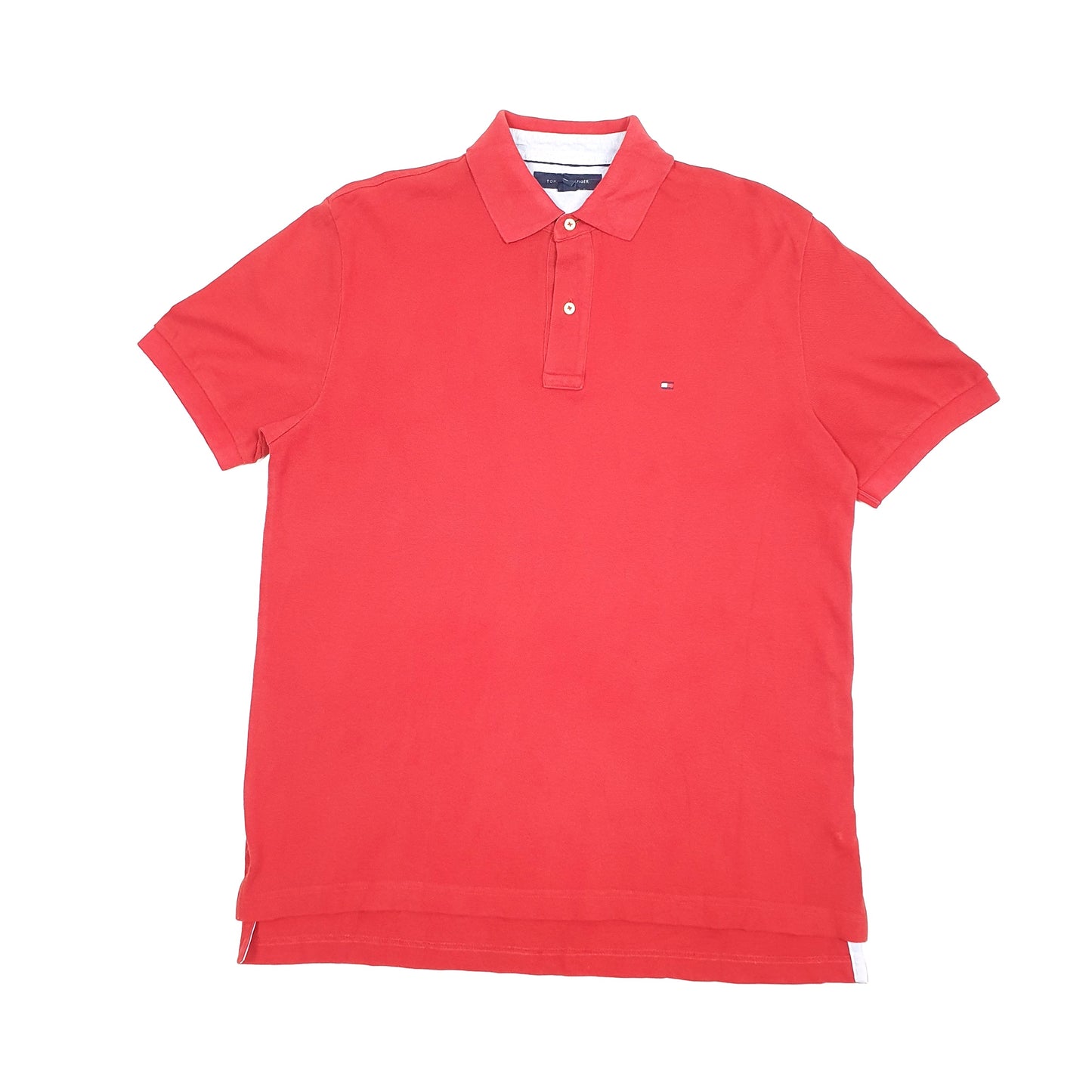 Mens Red Tommy Hilfiger  Short Sleeve Polo Shirt