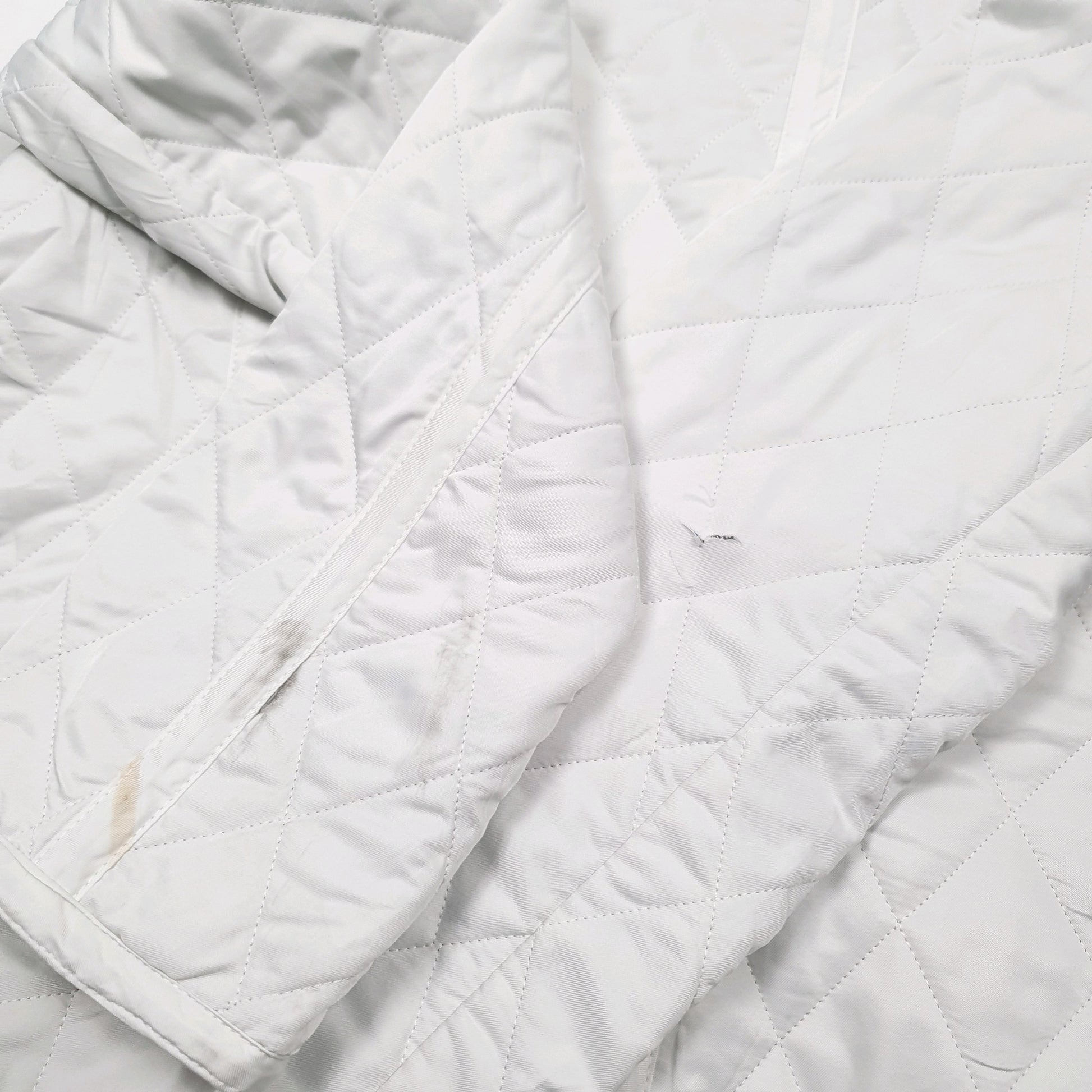 Womens Burberry Quilted Jacket White