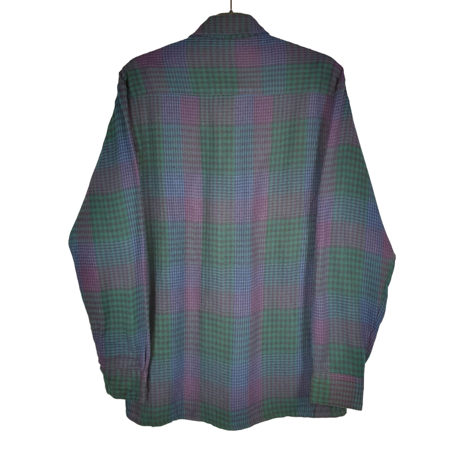 Back Packer Flannel Shacket Overshirt Long Sleeve Regular Fit Check Shirt Green