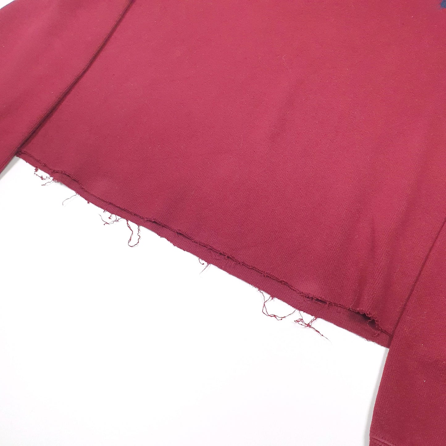 Polo Ralph Lauren Crop Top Quarter Zip L Burgundy