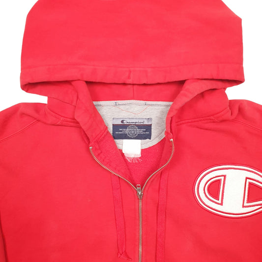 Mens Red Champion  Full Zip Jumper