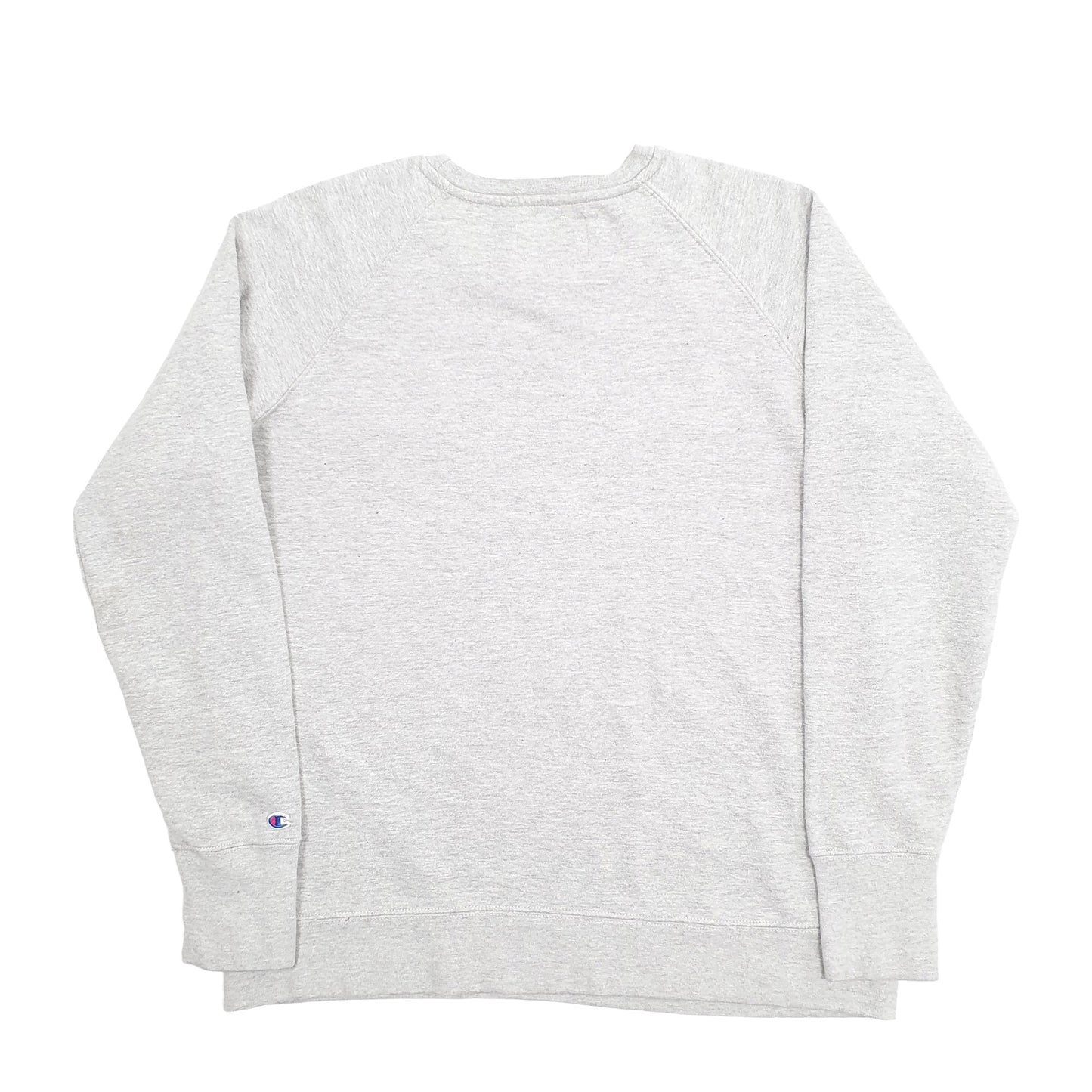 Mens Grey Champion Spellout Crewneck Jumper