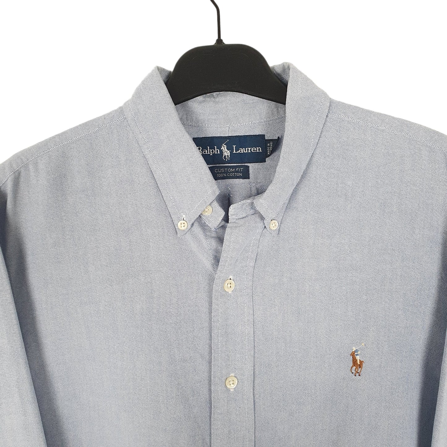 Ralph Lauren Long Sleeve Custom Fit Shirt Blue