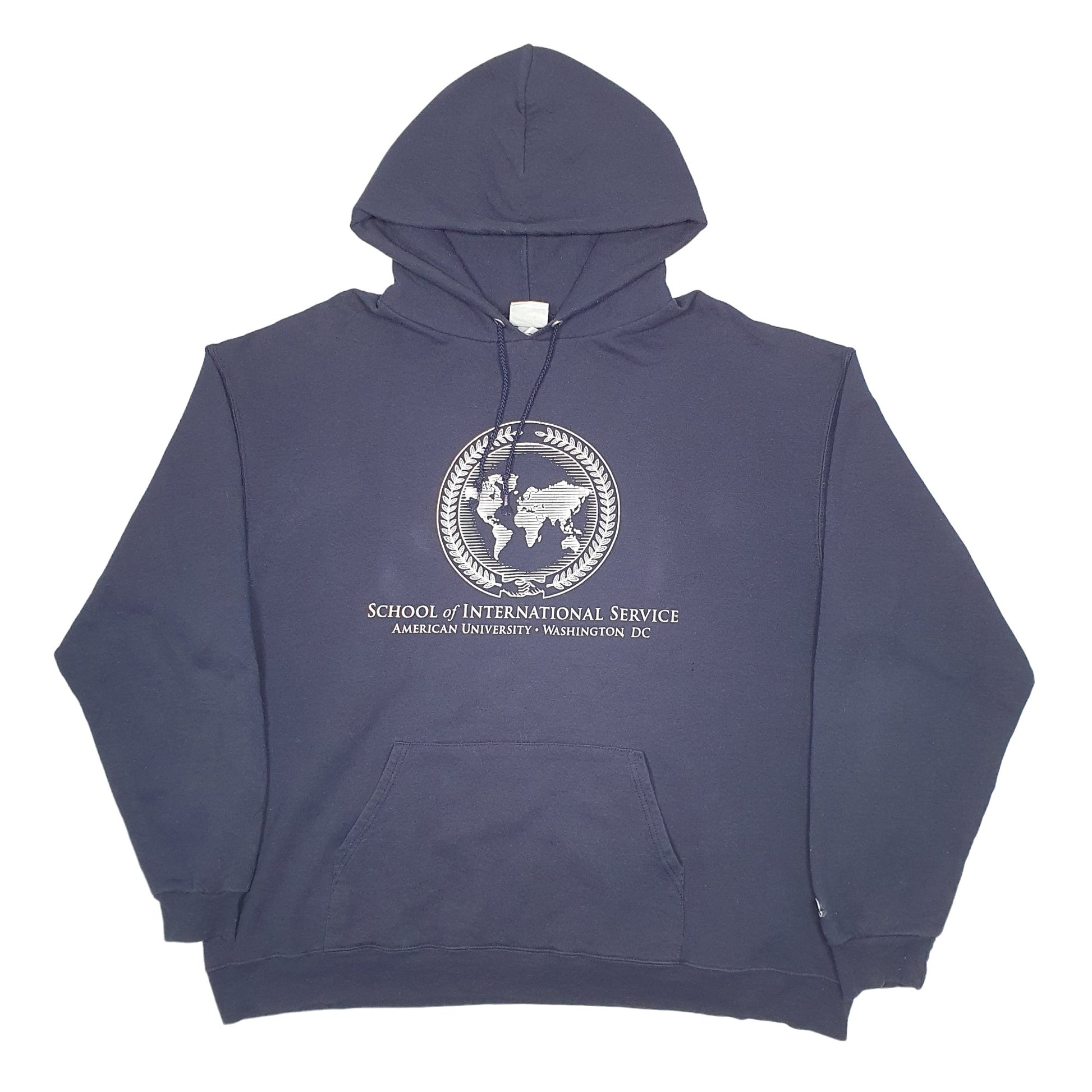 Mens Blue Champion USA College Washington DC Hoodie Jumper