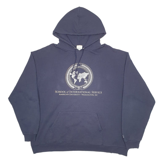 Mens Blue Champion USA College Washington DC Hoodie Jumper