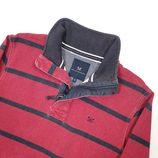 Crew Clothing Quarter Zip S Red