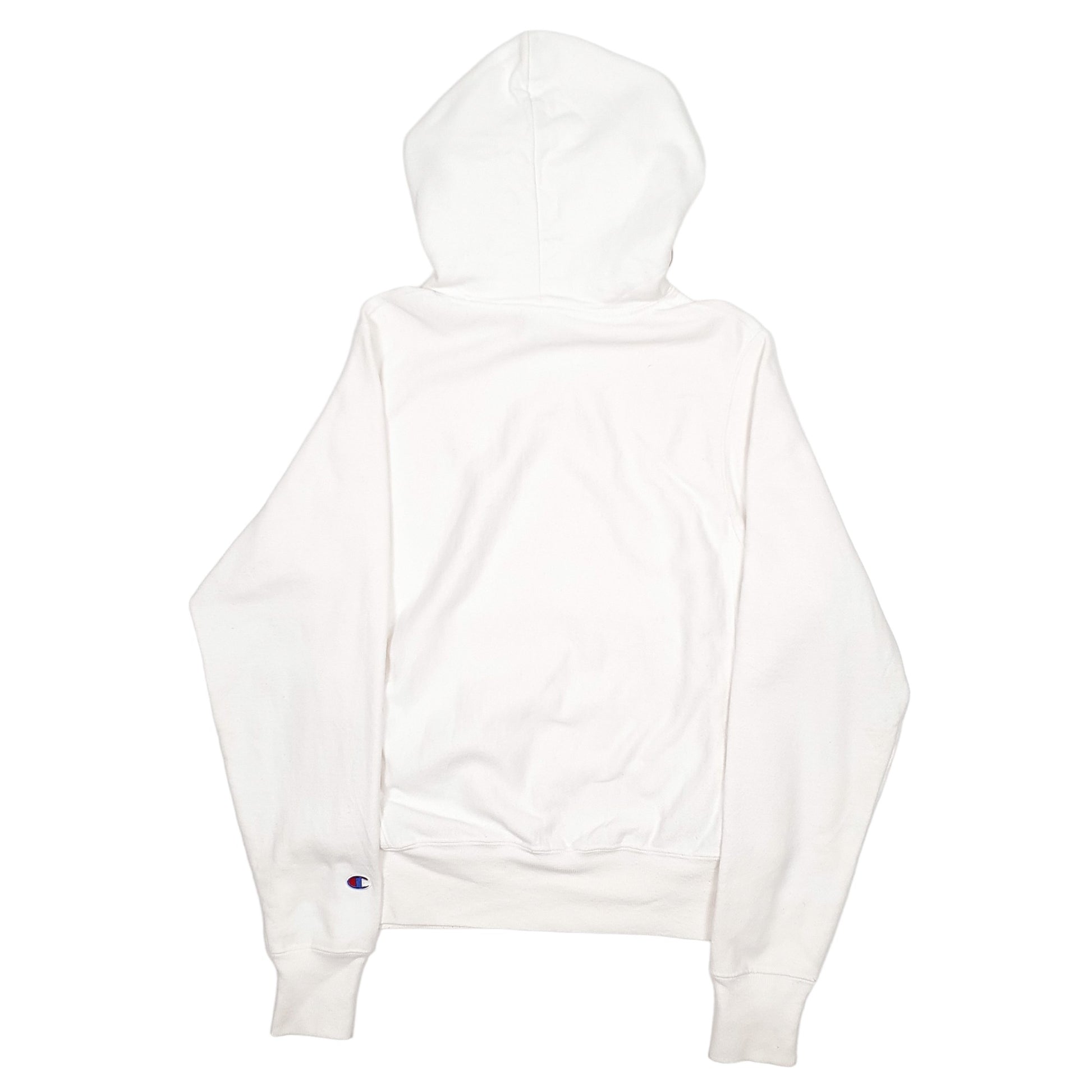 Mens White Champion Reverse Weave Hoodie Jumper