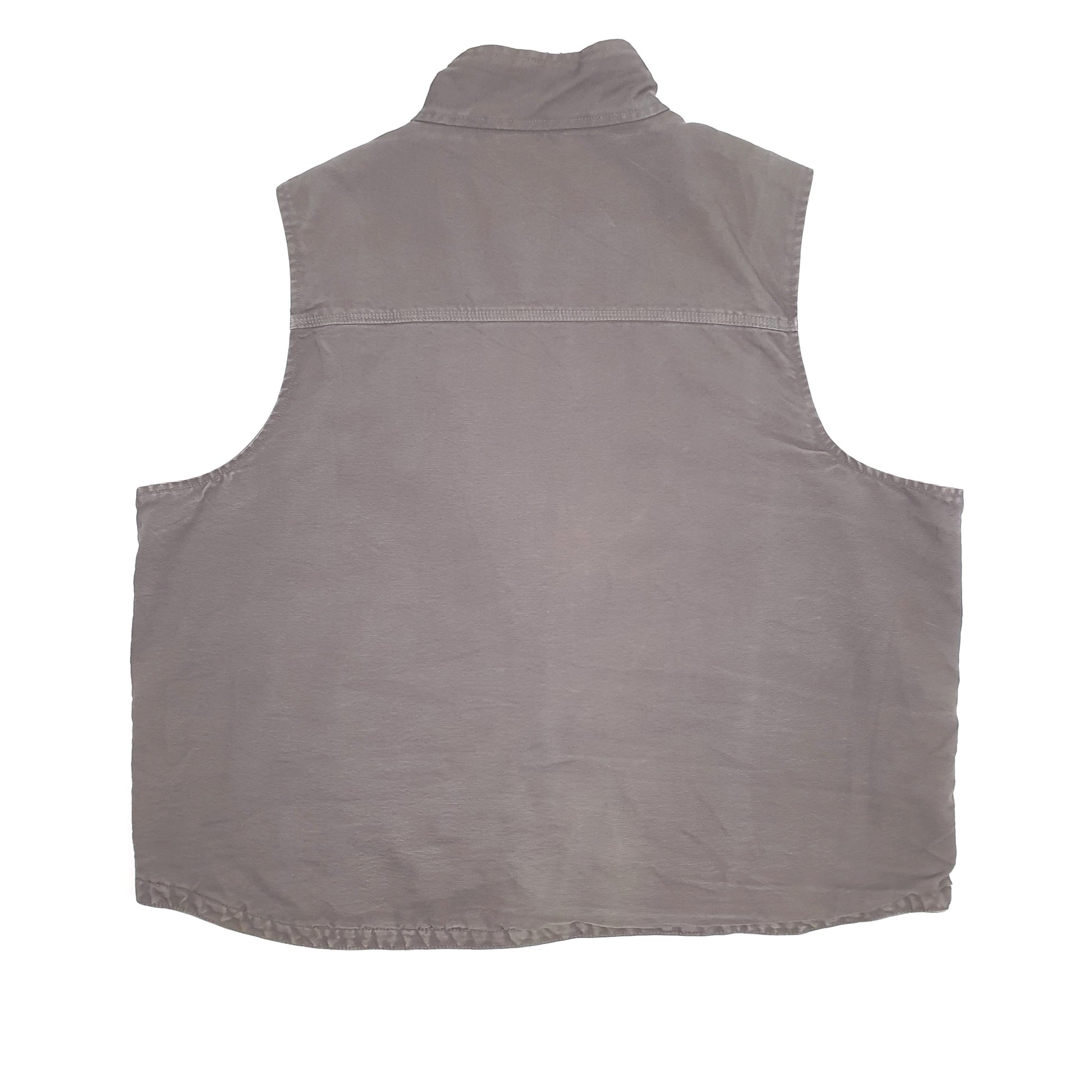 Mens Grey Carhartt Gravel Sherpa Lined Mock Neck Gilet Vest  Coat