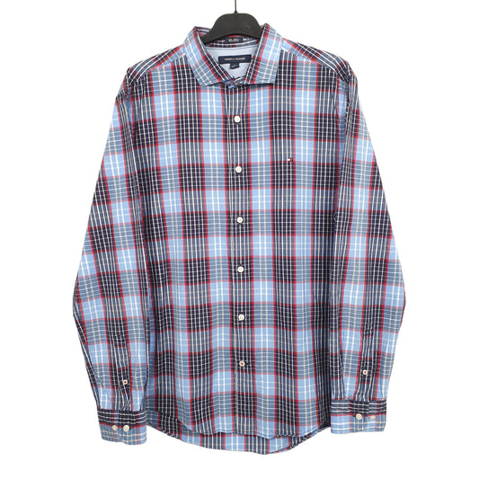 Tommy Hilfiger Long Sleeve Regular Fit Check Shirt Blue