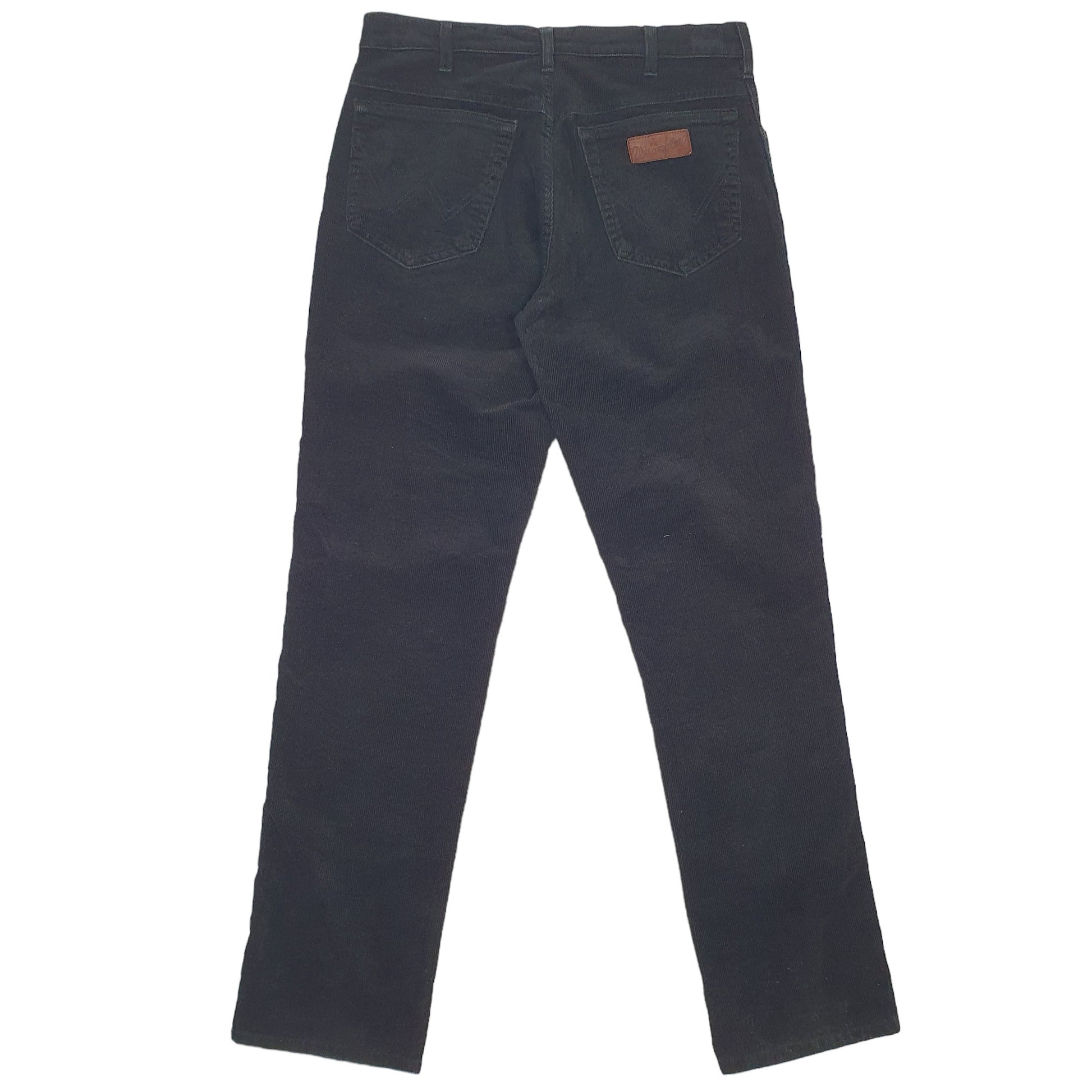 Mens Black Wrangler  Corduroy Trousers