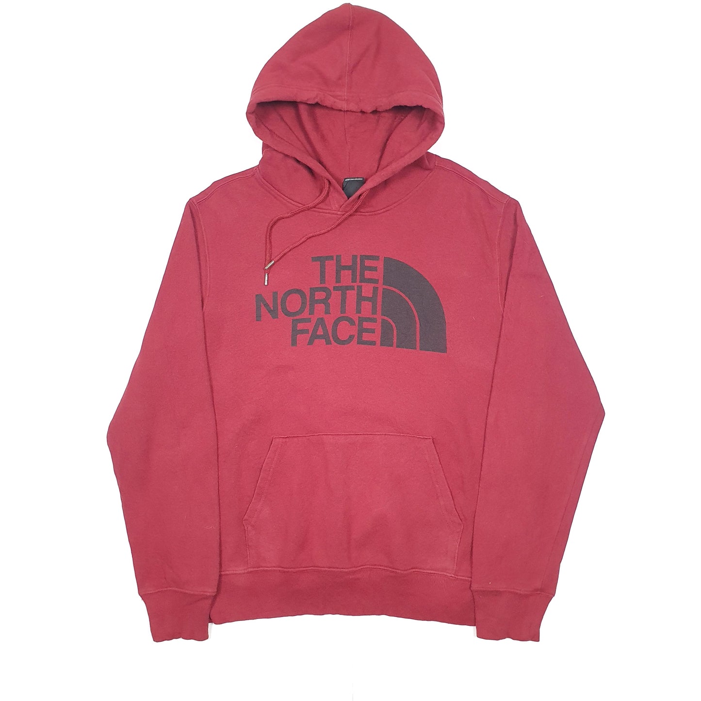 The North Face Spellout Hoodie M Red