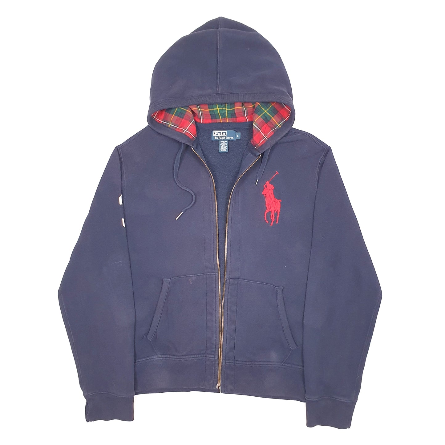 Mens Navy Polo Ralph Lauren Hoodie Full Zip Jumper