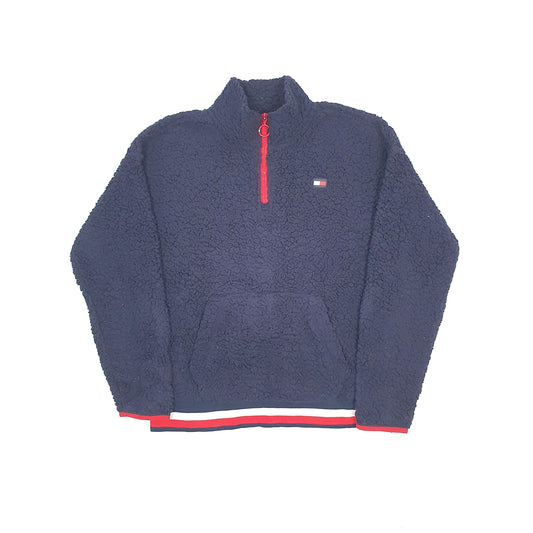 Tommy Hilfiger Sport Retro Pile Quarter Zip Fleece S Navy