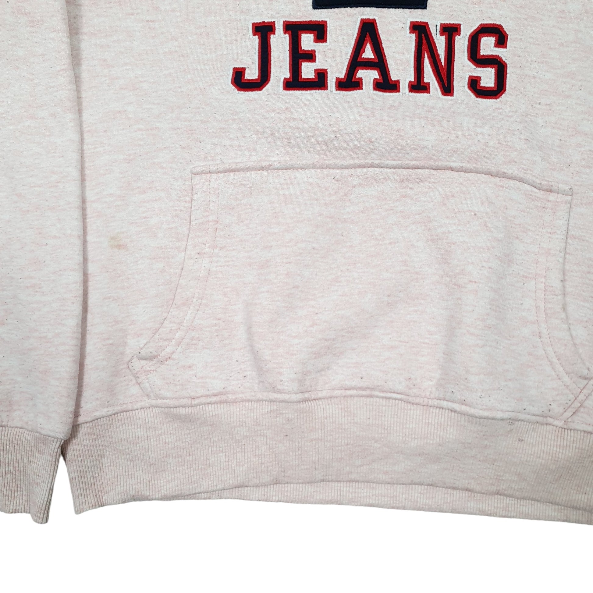 Womens Pink Tommy Hilfiger Tommy Jeans Spellout Hoodie Jumper