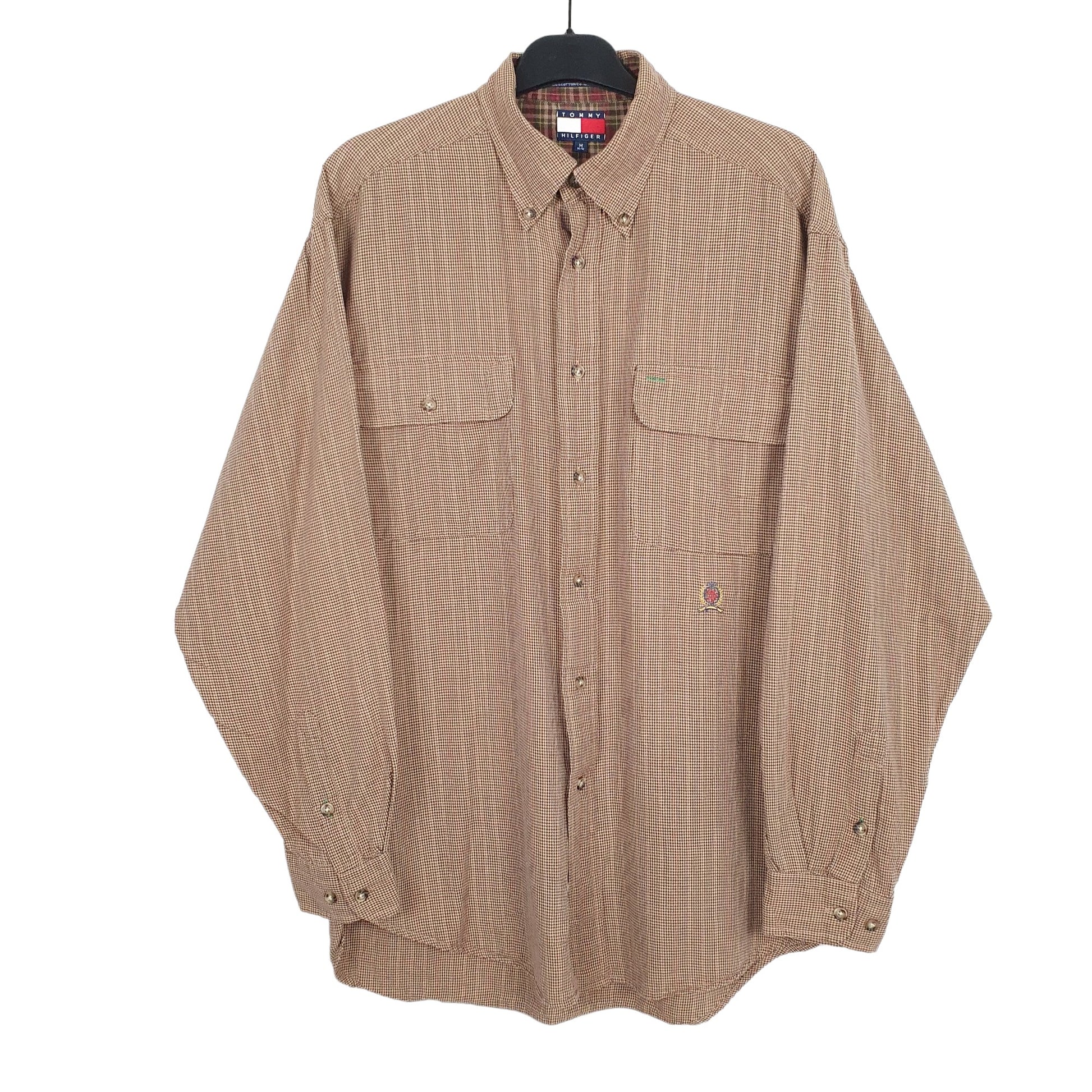 Tommy Hilfiger Houndstooth Long Sleeve Regular Fit Check Shirt Blue