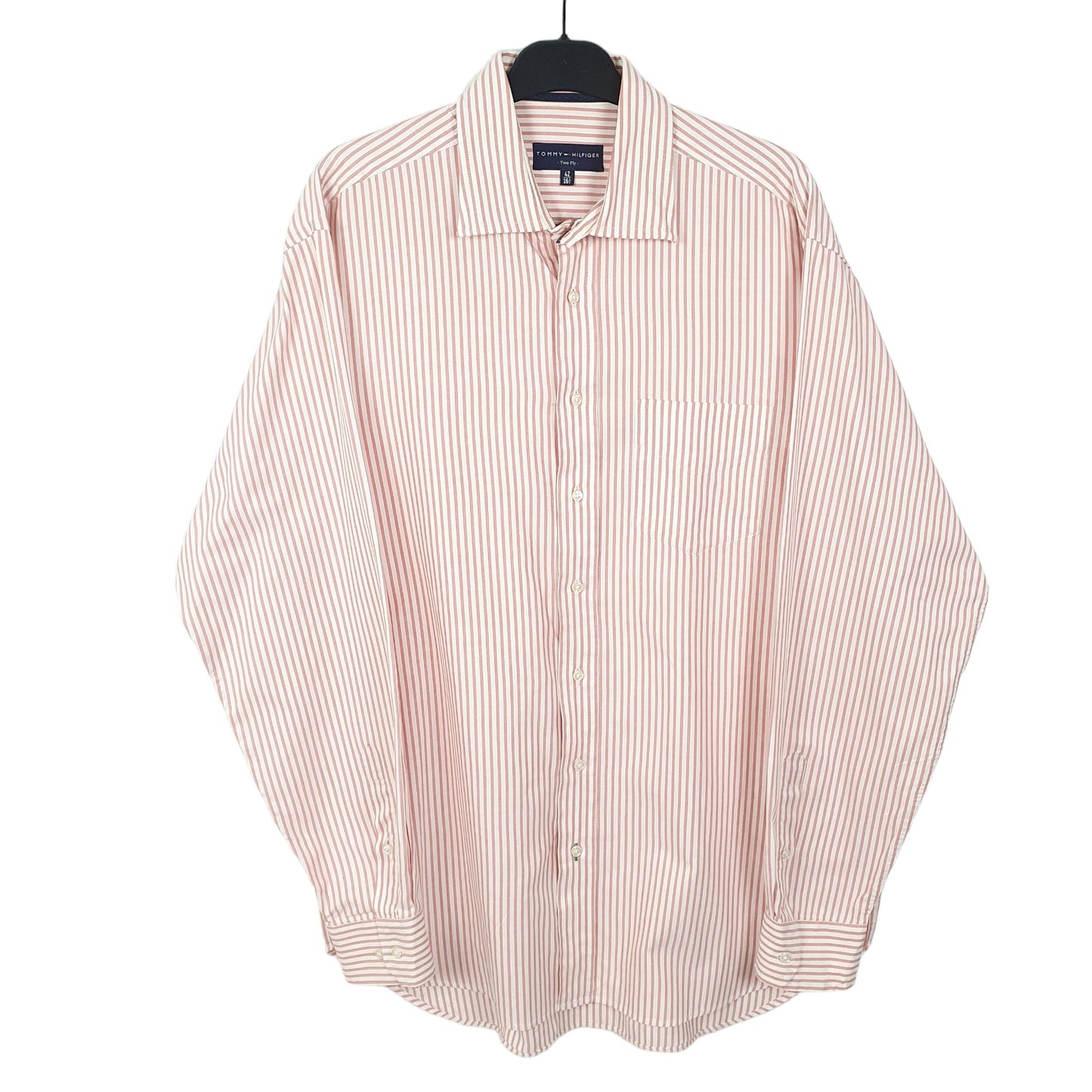 Tommy Hilfiger Long Sleeve Regular Fit Striped Shirt White